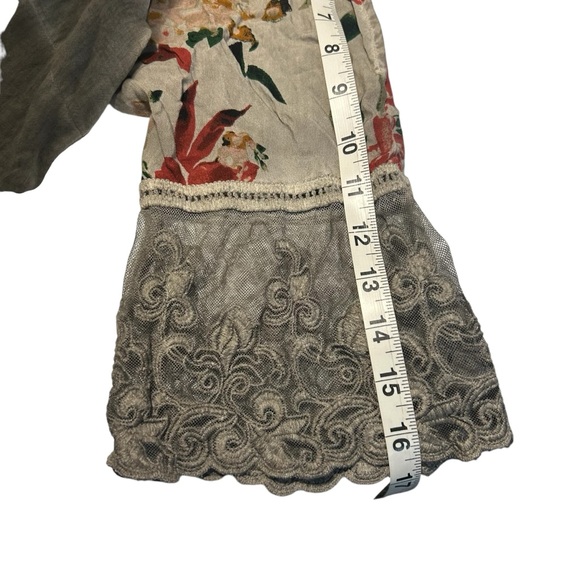 Gretty Zueger Peasant Tunic Top Peru Crochet Lace Lagenlook Small Boho - Picture 10 of 12